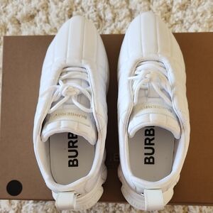 Burberry White Quilted Sneakers
